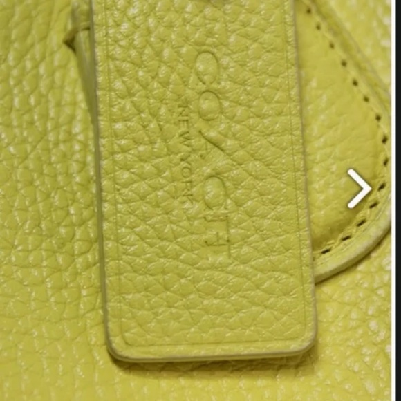 Coach Cross-Body Bag, 7x11x5" mustard, yellow stellar condition, not a blemish - Picture 6 of 7